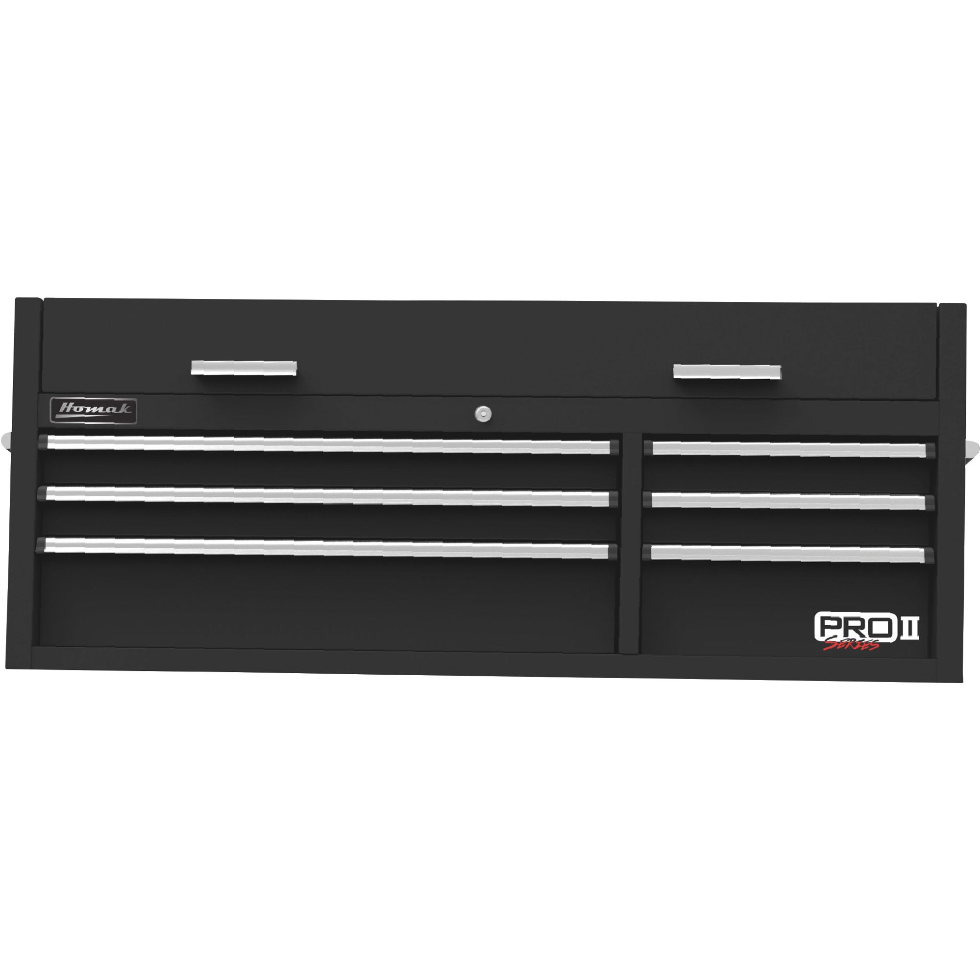 Homak 54in. Pro II 6-Drawer Top Tool Chest — 18,016 Cu. In. of Storage, 54in.W x 24.25in.D x 21.375in.H